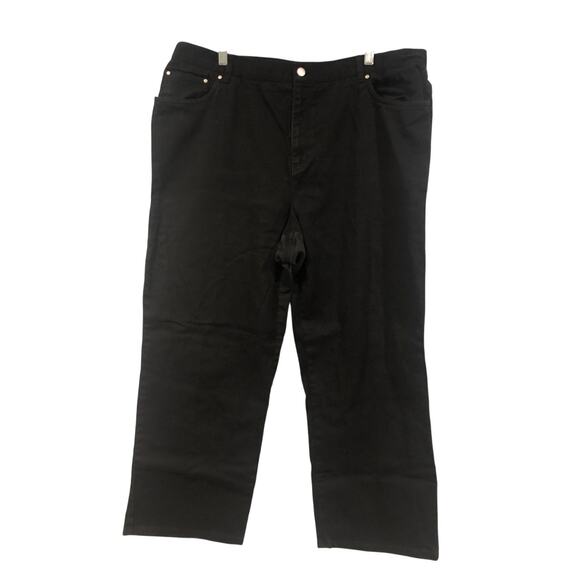 GUC Jones New York Signature 20W Plus Cotton Denim Black‎ Pants - Picture 2 of 8